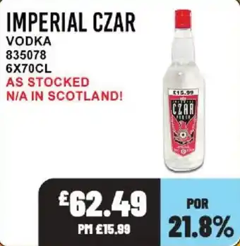 Bestway Imperial czar vodka offer