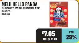 Bestway Meiji hello panda biscuits with chocolate offer