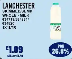 Bestway Lanchester skimmed/semi/whole milk offer