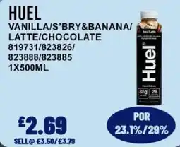 Bestway Huel vanilla/s'bry&banana/latte/chocolate offer