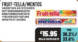 Bestway Fruit-tella/mentos offer