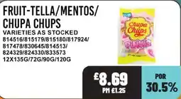 Bestway Chupa Chups fruit-tella/mentos/chupa chups offer