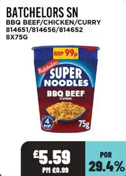 Bestway Batchelors super noodles bbq beef offer