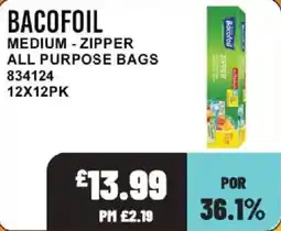 Bestway Bacofoil medium zipper all purpose bags offer