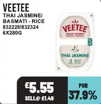 Bestway Veetee thai jasmine basmati rice offer