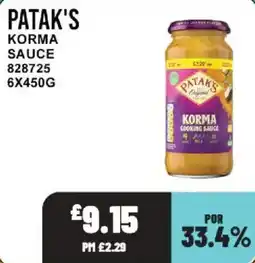 Bestway Patak's korma sauce offer
