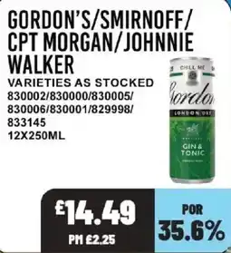 Bestway Gordon's gin & tonic offer