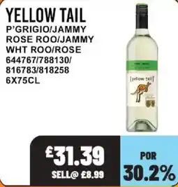 Bestway Yellow tail p'grigio/jammy rose roo/jammy wht roo/rose offer