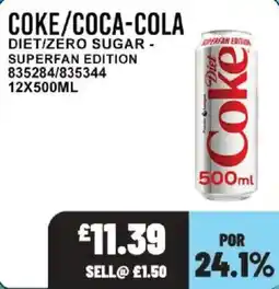Bestway Coke/coca-cola diet/zero sugar offer