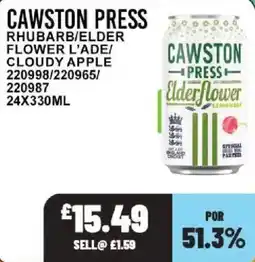 Bestway Cawston Press elderflower lemonade offer