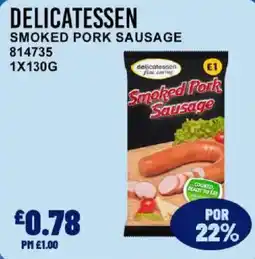 Bestway Delicatessen smoked pork sausage offer