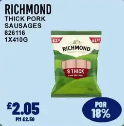 Bestway Richmond thick pork sausages offer