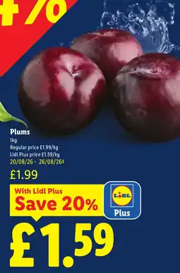 Lidl Plums offer