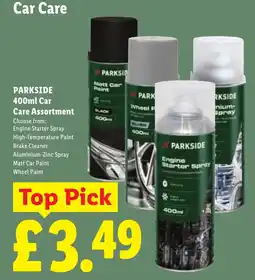 Lidl Parkside 400ml car care assortment offer