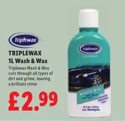 Lidl Triplewax wash & wax offer