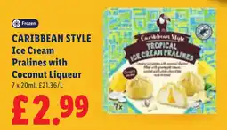 Lidl Caribbean style tropical ice cream pralines offer