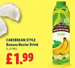 Lidl Caribbean Style Banana Nectar Drink offer