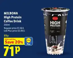 Lidl Milbona high protein coffee drink offer