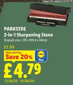 Lidl Parkside 2-in-1 Sharpening Stone offer