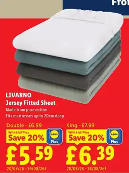 Lidl Jersey Fitted Sheet offer
