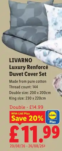 Lidl Luxury Renforcé Duvet Cover Set offer