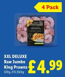 Lidl XXL Deluxe Raw Jumbo King Prawns offer