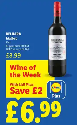 Lidl Belhara Malbec offer