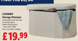 Lidl Livarno Storage Ottoman offer