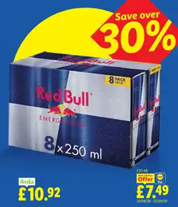 Lidl Red Bull energy drink offer