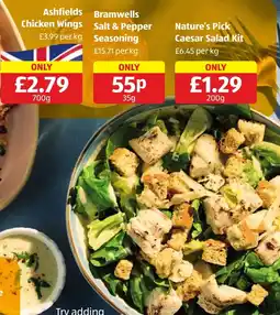 Aldi Ashfields chicken wings offer