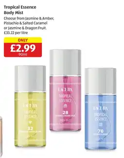Aldi Lacura tropical essence body mist offer