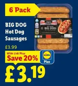Lidl Big Dog Hot Dog Sausages offer