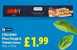 Lidl Italiamo pizza dough & tomato sauce offer