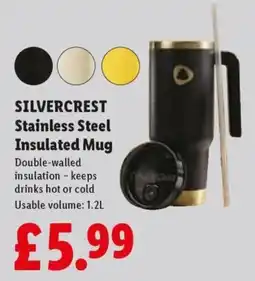 Lidl Silvercrest stainless steel insulated mug offer