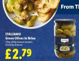 Lidl Italiamo green olives in brine offer