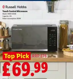 Lidl Russell Hobbs touch control microwave offer