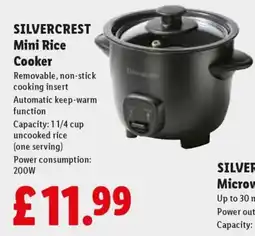 Lidl Silvercrest mini rice cooker offer