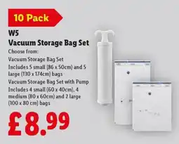 Lidl W5 vacuum storage bag set offer