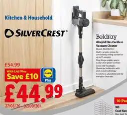 Lidl Silvercrest Beldray Airapid Flex Cordless Vacuum Cleaner offer