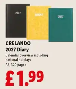 Lidl Crelando 2027 Diary offer