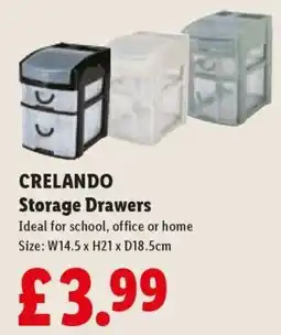 Lidl Crelando storage drawers offer