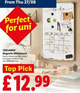 Lidl Crelando Magnetic Whiteboard offer
