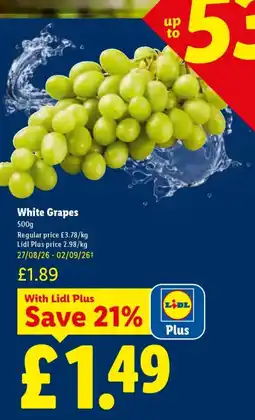 Lidl White Grapes offer