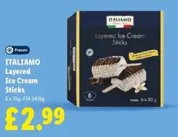Lidl Italiamo layered ice cream sticks offer