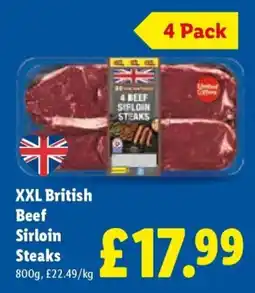 Lidl XXL British Beef Sirloin Steaks offer