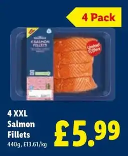 Lidl 4 xxl salmon fillets offer
