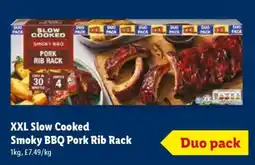 Lidl XXL Slow Cooked Smoky BBQ Pork Rib Rack offer