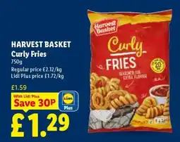 Lidl Harvest Basket Curly Fries offer