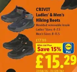 Lidl Crivit hiking boots offer
