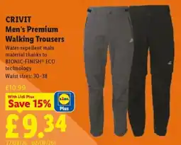 Lidl Crivit Men's Premium Walking Trousers offer